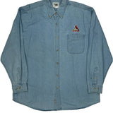 Cardinals Lee Sport Denim Shirt - XL Blue Cotton