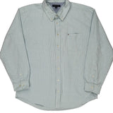 Tommy Hilfiger Striped Shirt - 2XL Blue Cotton