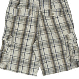 Lee Checked Cargo Shorts - 35W 11L Beige Cotton