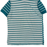 Tommy Hilfiger Striped Polo Shirt - Medium Blue Cotton