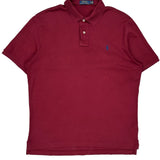 Polo By Ralph Lauren Polo Shirt - Large Burgundy Cotton
