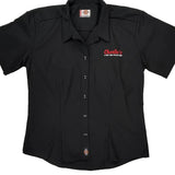 Dickies Short Sleeve Shirt - Medium Black Polyester Blend
