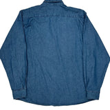 Wrangler Denim Shirt - XL Blue Cotton