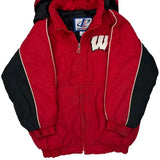 Age 5-6 Wisconsin Logo Athletics College Varsity Jacket - Small Black Polyester