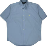 Blake Ralph Lauren Short Sleeve Shirt - Large Blue Cotton