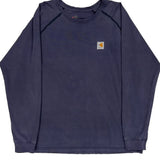 Pyrosafe Carhartt Long Sleeve T-Shirt - Large Blue Cotton Blend