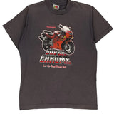 Age 13-15 Fruit Of The Loom Single Stitch T-Shirt - Large Grey Cotton Blend