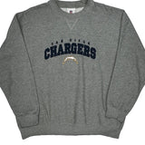 San Diego Chargers Nfl Sweatshirt - 2XL Gray Cotton Blend