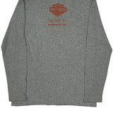 Museum Milwaukee Wi Harley Davidson Spellout Long Sleeve T-Shirt - Small Gray Cotton