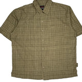 Fubu Checked Short Sleeve Shirt - 2XL Beige Cotton