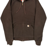 Carhartt Hoodie - Small Brown Cotton Blend