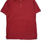 Tommy Hilfiger Polo Shirt - Medium Red Cotton