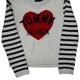 Age 8-20 Tommy Hilfiger Striped Jumper - Medium Black Cotton