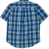 Age 14 Ralph Lauren Checked Short Sleeve Shirt - Large Blue Cotton
