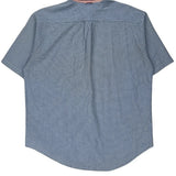 Tommy Hilfiger Checked Short Sleeve Shirt - Large Blue Cotton