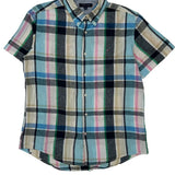 Tommy Hilfiger Checked Short Sleeve Shirt - Large Multicoloured Cotton