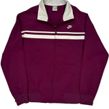 Nike Striped Track Jacket - XL White Polyester