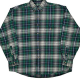Cambridge Plaid Gant Checked Flannel Shirt - Large Grey Cotton