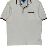 Tommy Hilfiger Striped Polo Shirt - XL White Cotton