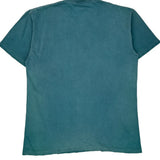 Oneita Single Stitch T-Shirt - Large Blue Cotton
