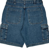 Wrangler Cargo Cargo Shorts - 34W 10L Blue Denim