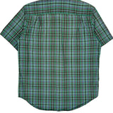 Schmidt Checked Short Sleeve Shirt - Medium Blue Cotton