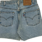Levis Boot Cut Denim Shorts - 28W 10L Light Wash Cotton