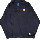 University Of Michigan Starter College Fleece - 2XL Navy Polyester