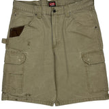 Wrangler Cargo Carpenter Shorts - 36W 10L Khaki Cotton