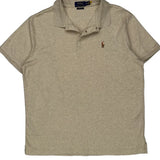 Ralph Lauren Slim Fit Polo Shirt - XL Beige Cotton