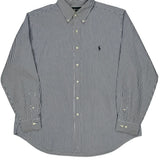 Ralph Lauren Striped Shirt - Large Blue Cotton