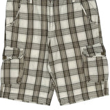 Levis Checked Cargo Shorts - 38W 12L Brown Cotton