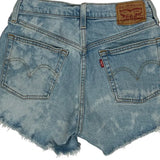 Levis Denim Shorts - 26W UK 6 Light Wash Denim