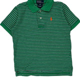 Age 4 Polo By Ralph Lauren Striped Polo Shirt - XS Green Cotton