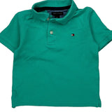 Age 2 Tommy Hilfiger Polo Shirt - 2XS Green Cotton