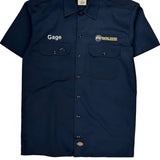 Walker Dickies Short Sleeve Shirt - Small Navy Cotton