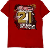 Matt Dibenedetto Wood 21 Brothers Nascar T-Shirt - Medium Red Cotton