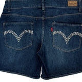 Levis Denim Shorts - 32W UK 12 Blue Denim
