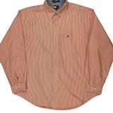 Tommy Hilfiger Striped Shirt - XL Orange Cotton