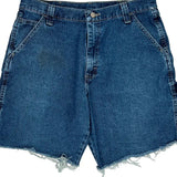 Wrangler Carpenter Shorts - 32W 9L Blue Cotton Blend