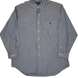 Ralph Lauren Checked Shirt - Large Gray Cotton