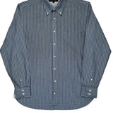 Tommy Hilfiger Striped Shirt - Large Blue Cotton