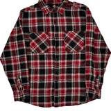 Dickies Checked Flannel Shirt - Medium Black Cotton