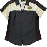 Harley Davidson Short Sleeve Shirt - XL White Cotton Blend