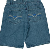 Qruel Denim Shorts - 34W 12L Blue Cotton