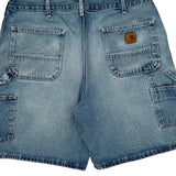 Carhartt Double Knee Carpenter Shorts - 38W 10L Light Wash Cotton