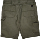 Dickies Carpenter Shorts - 38W 10L Green Cotton Blend