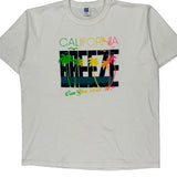 California Breeze Russell Athletic Graphic T-Shirt - XL Multicoloured Cotton