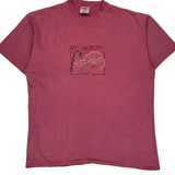 Up North Oneita Single Stitch T-Shirt - XL Red Cotton