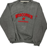 Vintage Puma College Sweatshirt - Large Grey Cotton Blend